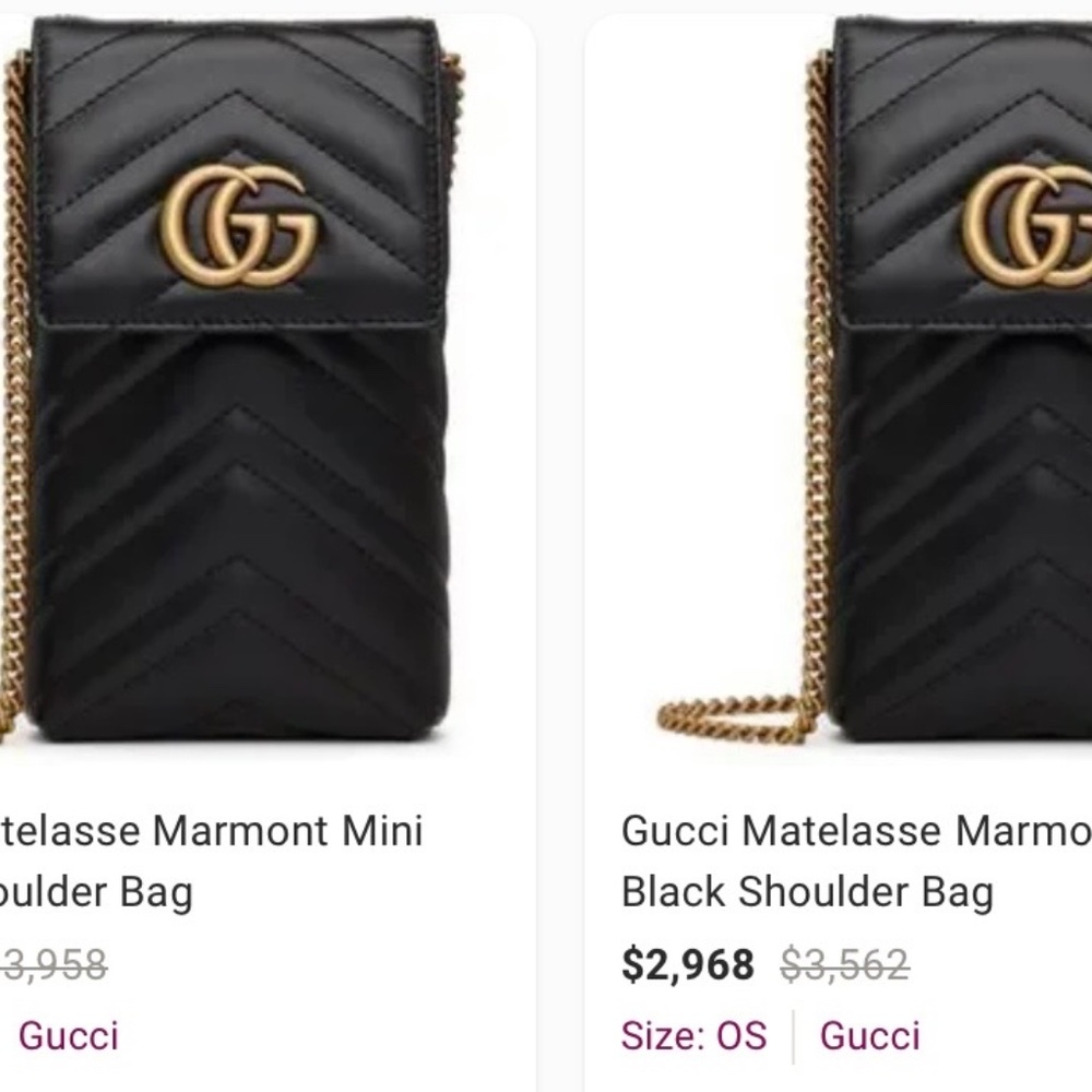 LSTD PRIVATELY ELSEWHERE MAY SELL SOON $1390 GUCCI Calfskin Marmont Crossbody - Picture 11 of 12